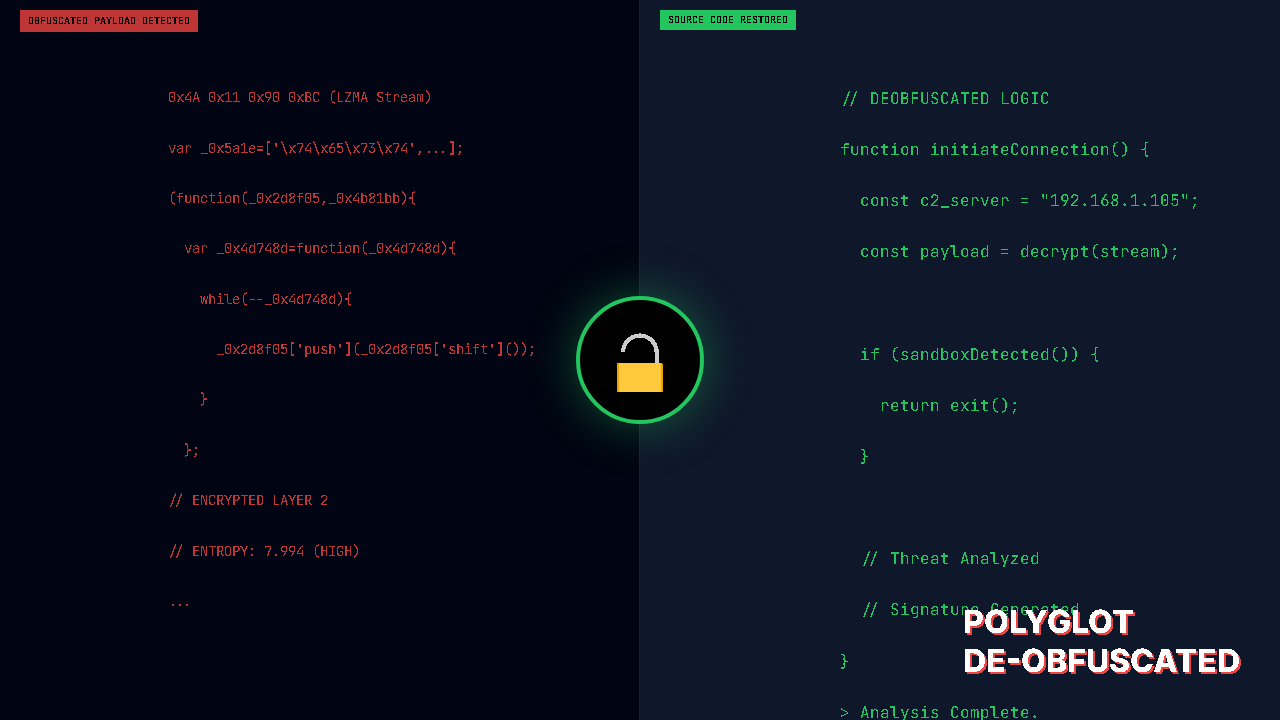 Polyglot Malware De-obfuscation
