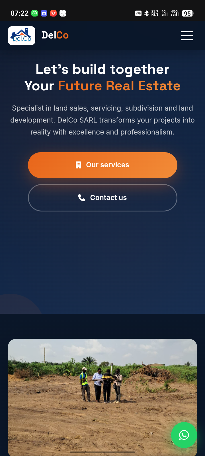 Website for a real estate company