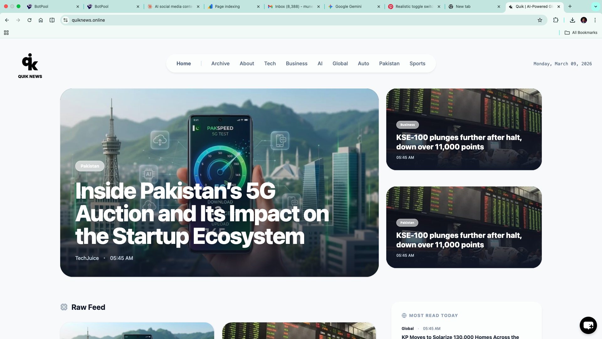 Full Social Media & Website Automation System for Quik News