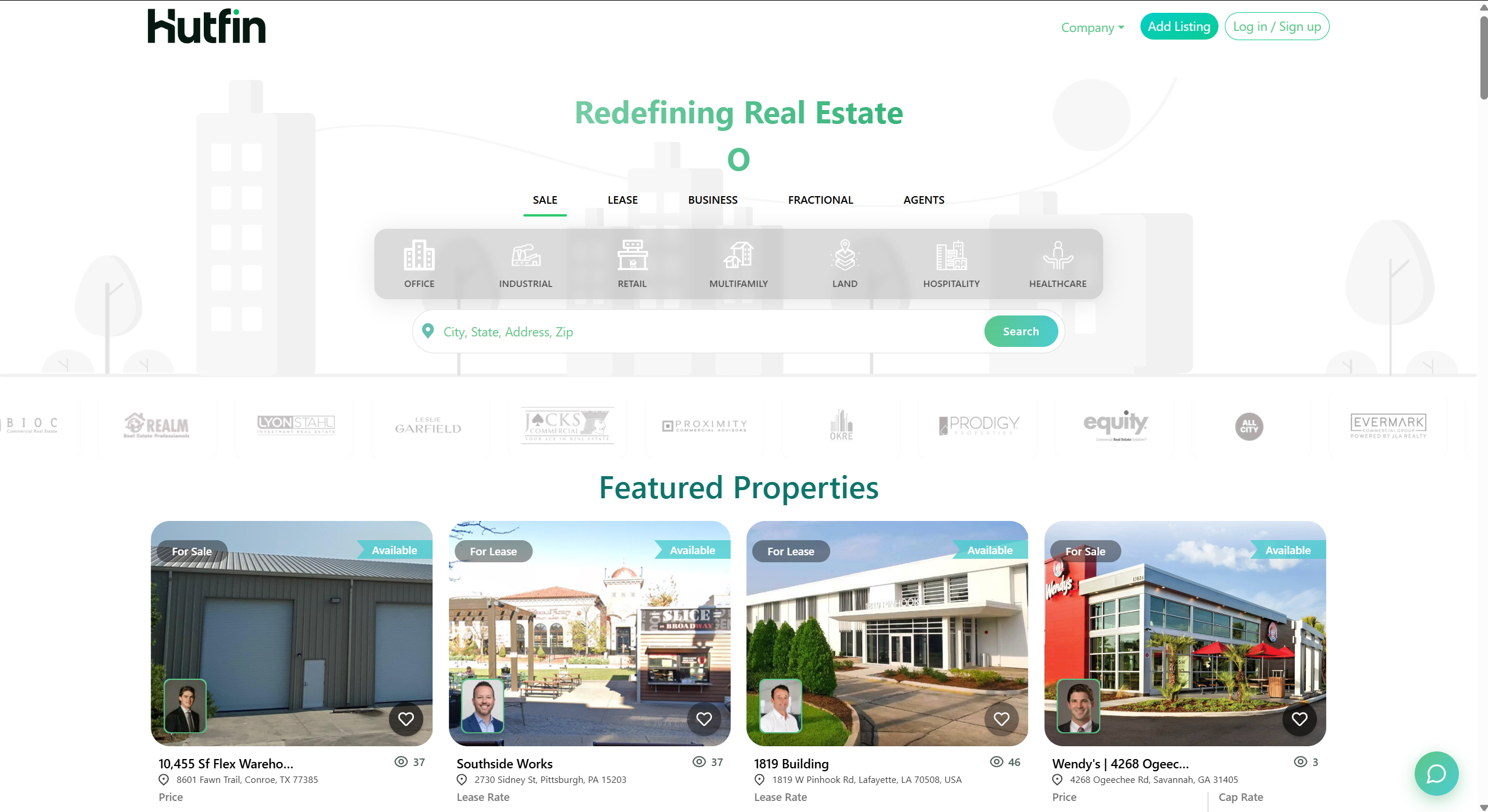 Hutfin — Commercial Real Estate Platform with Microservices Architecture