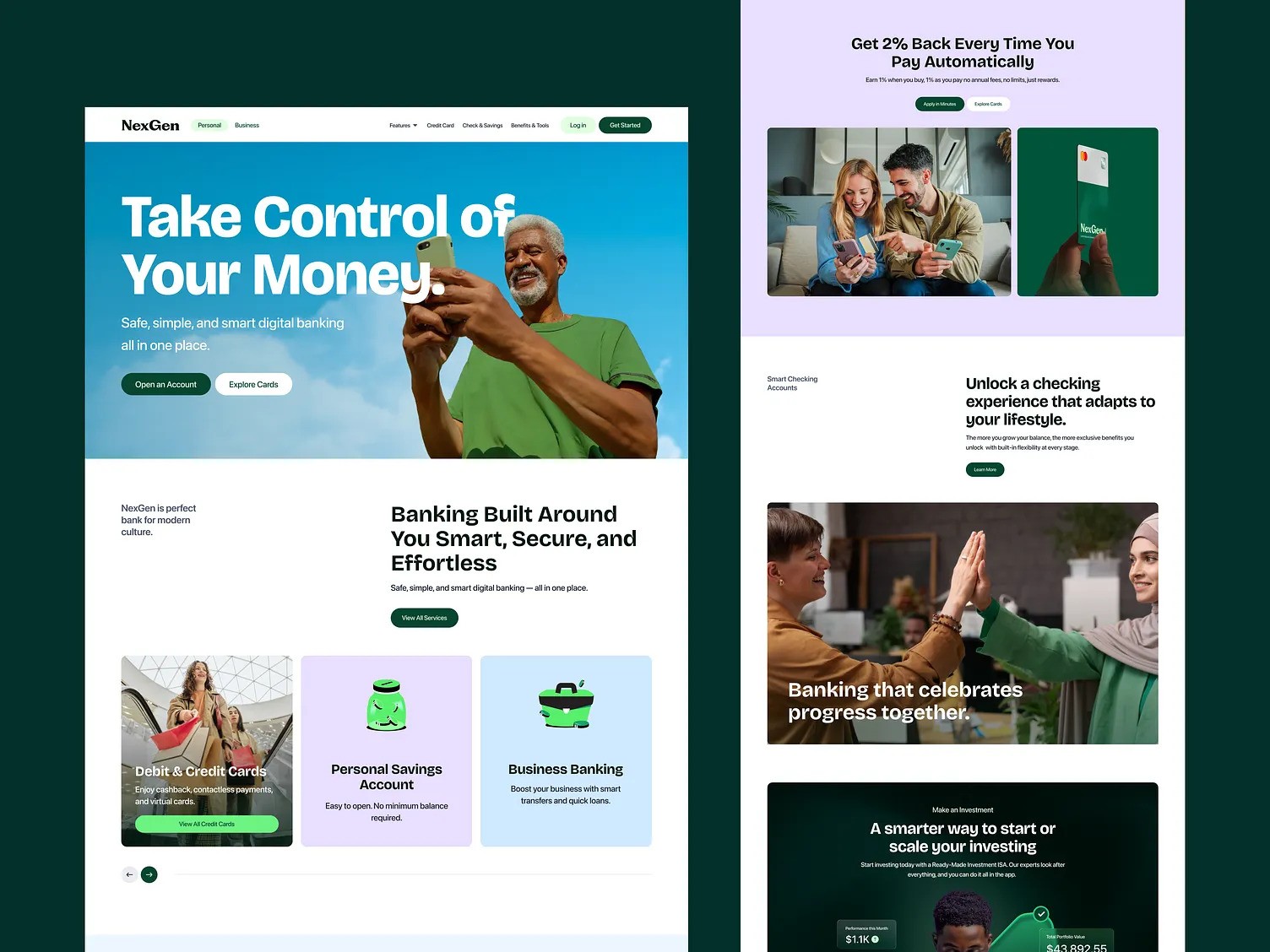 NexGen – Modern Digital Banking Landing Page
