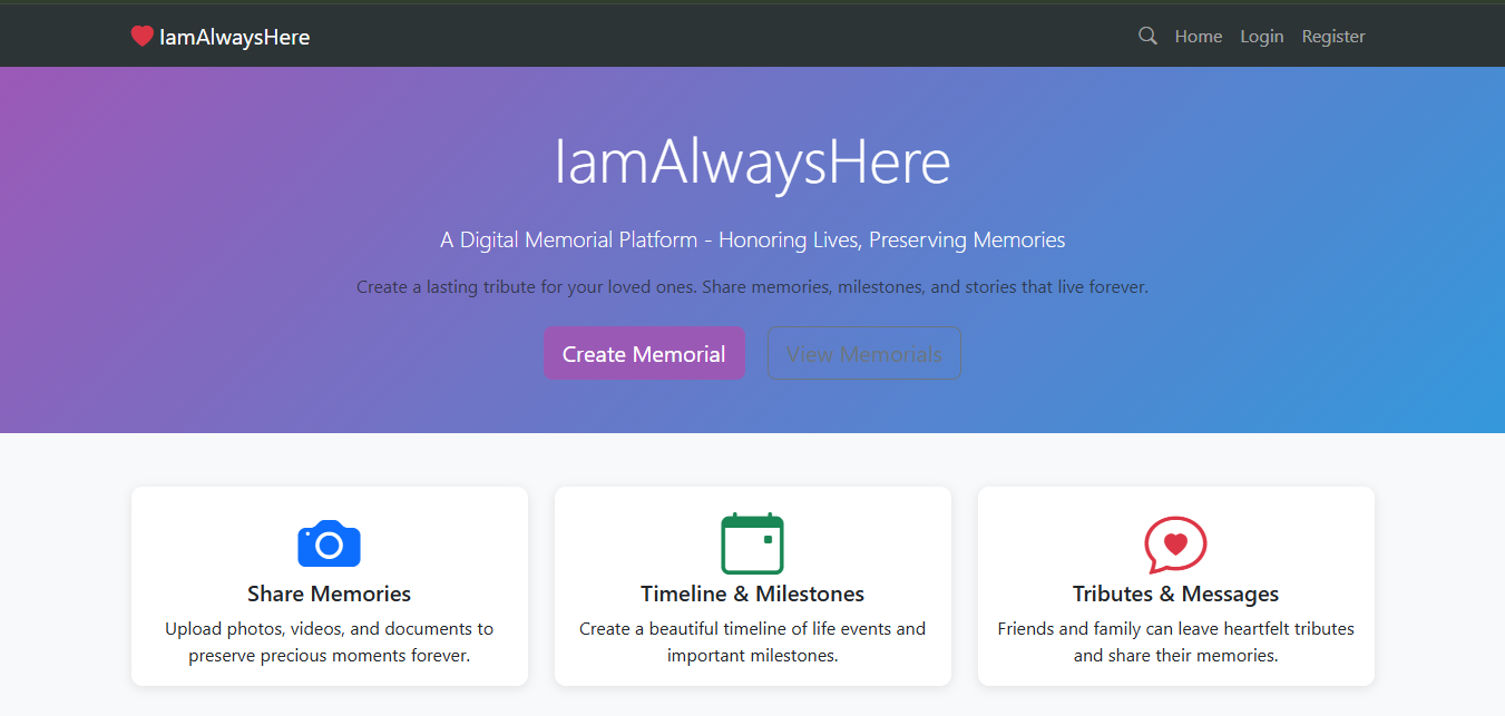 IamAlwaysHere Facebook for dead people