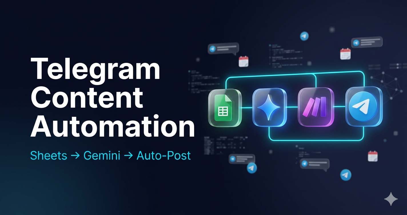 AI-Driven Telegram Content Pipeline (Sheets → Gemini → Auto-Post)