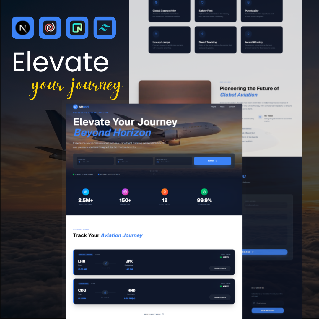 Next.js platform | Airways - Elevate your journey beyond horizon