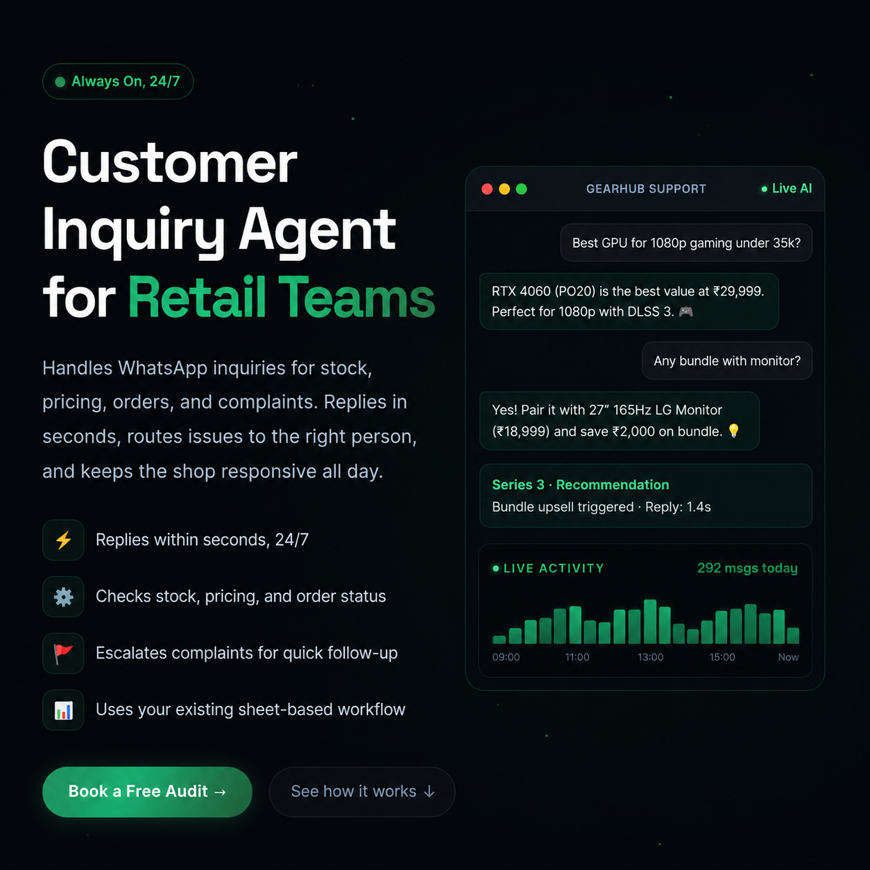 Customer Inquiry Agent for Retail Teams