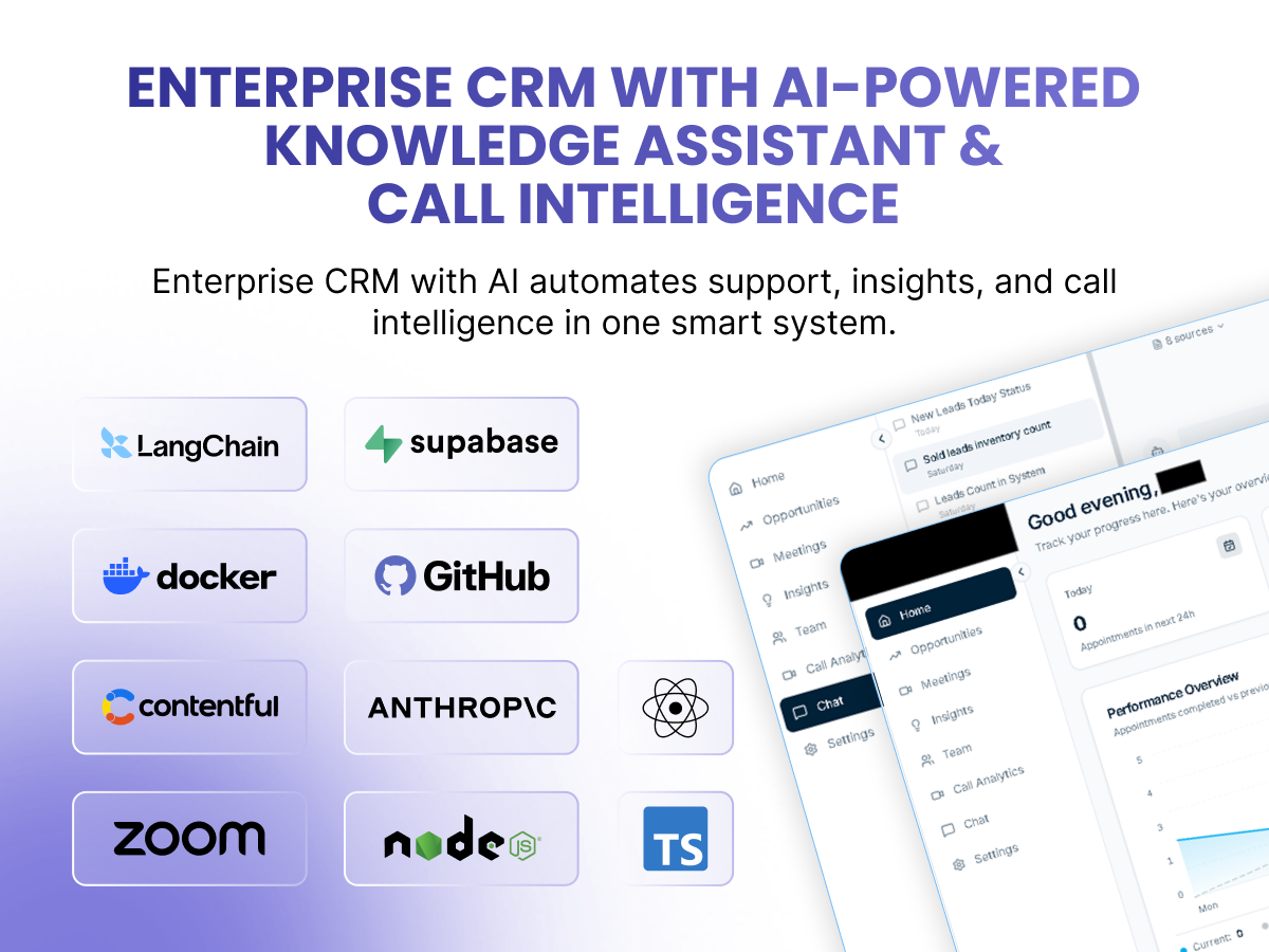 Enterprise CRM with AI-Powered Knowledge Assistant & Call Intelligence