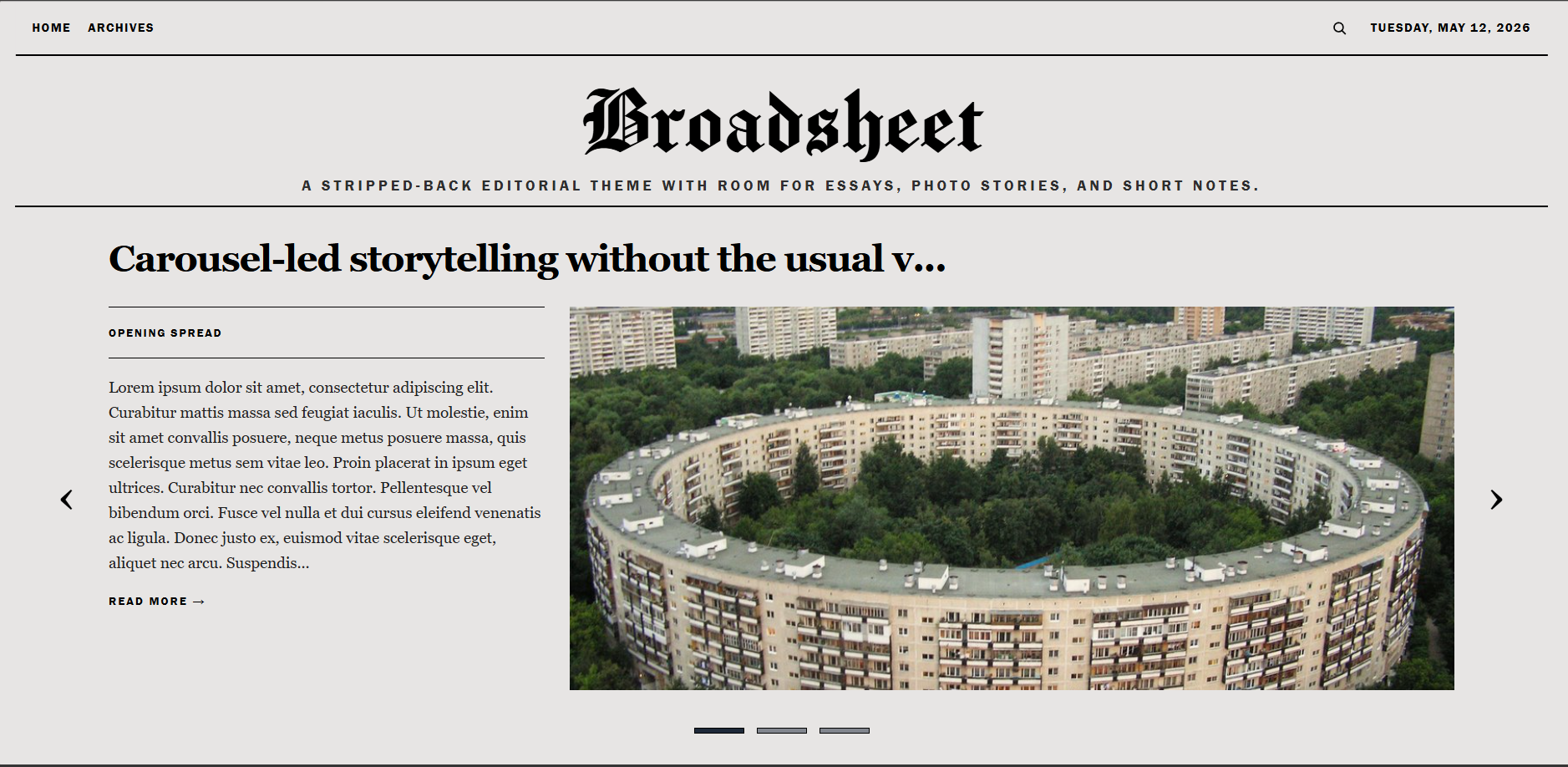 BroadSheet - Blog Site