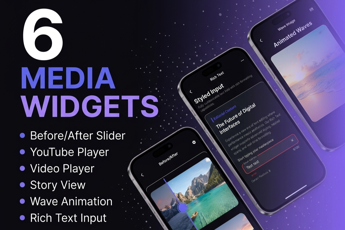 Media Widget Pack — 6 Custom Widgets
