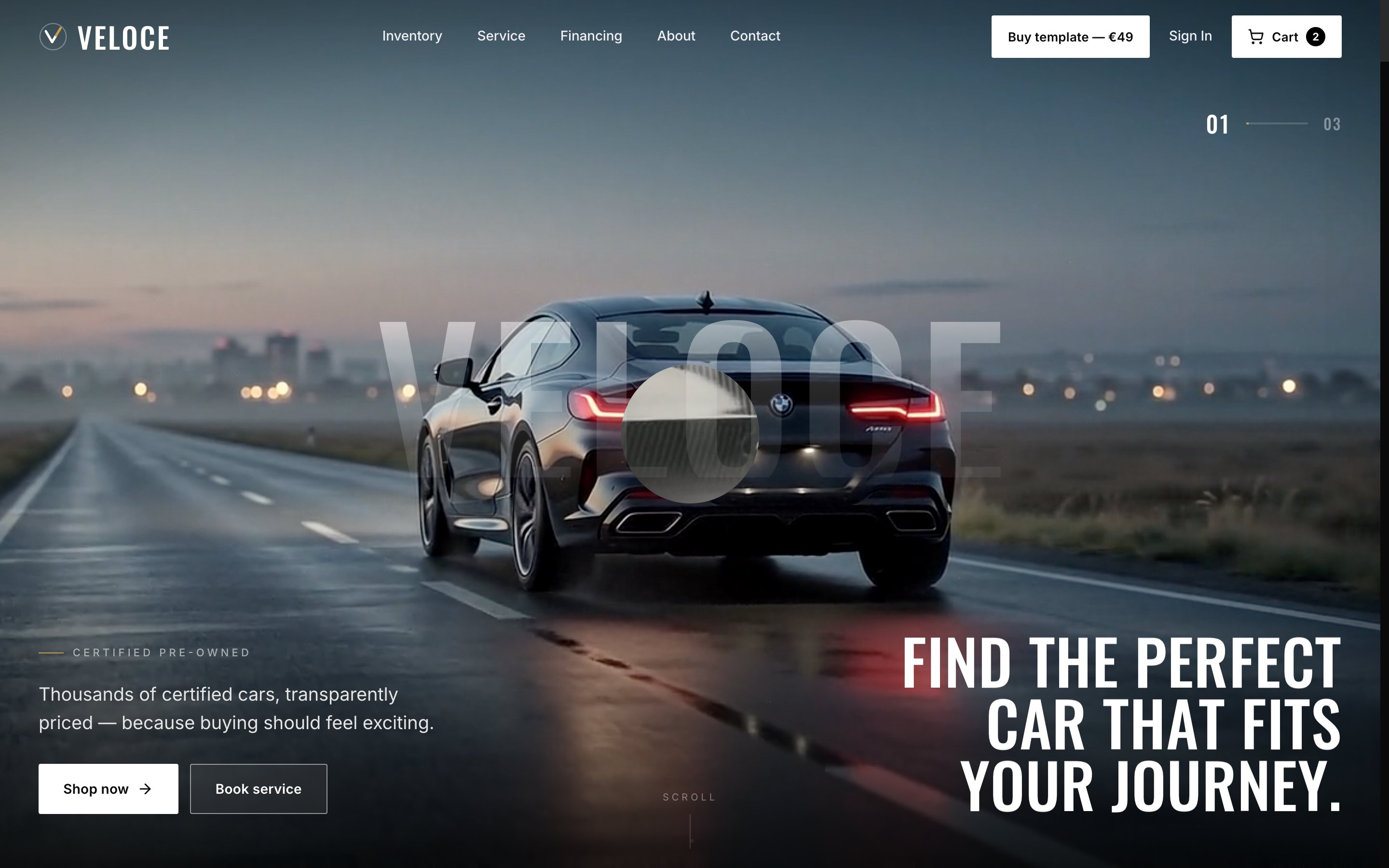 Veloce — Premium Car Dealer Website Template (HTML + React)