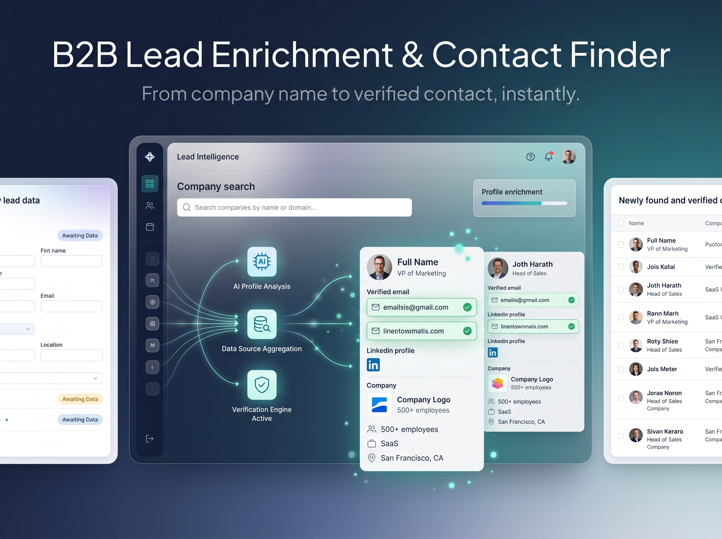 B2B Lead Enrichment & Contact Finder
