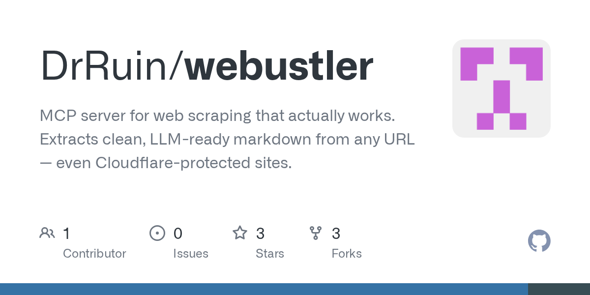 Webustler — Open-Source MCP Web Scraper with Cloudflare Bypass