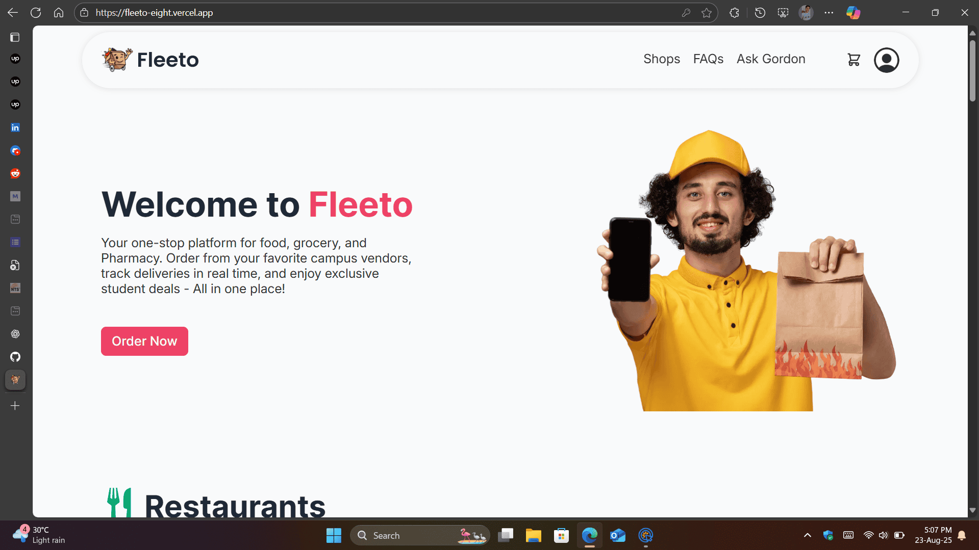 Fleeto Delivery SaaS Platform