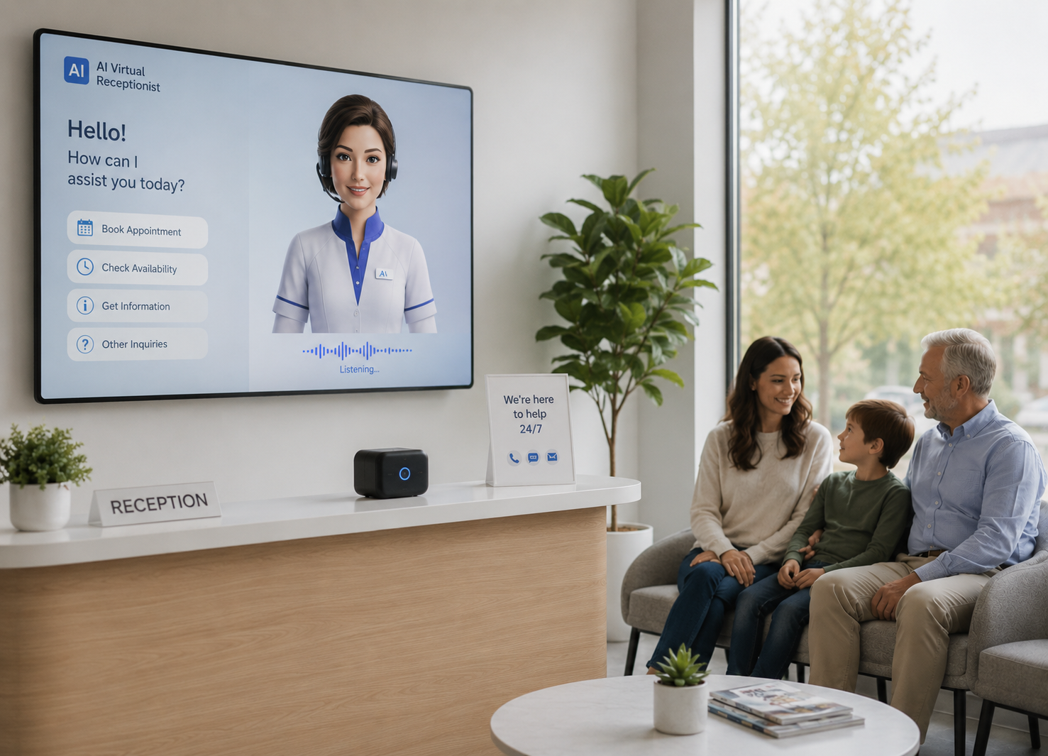 AI-Powered Visual Receptionist using TrueGen AI