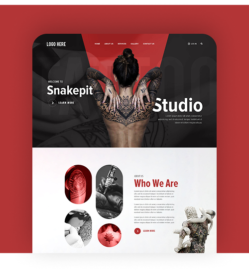 snakepit tattoos website design