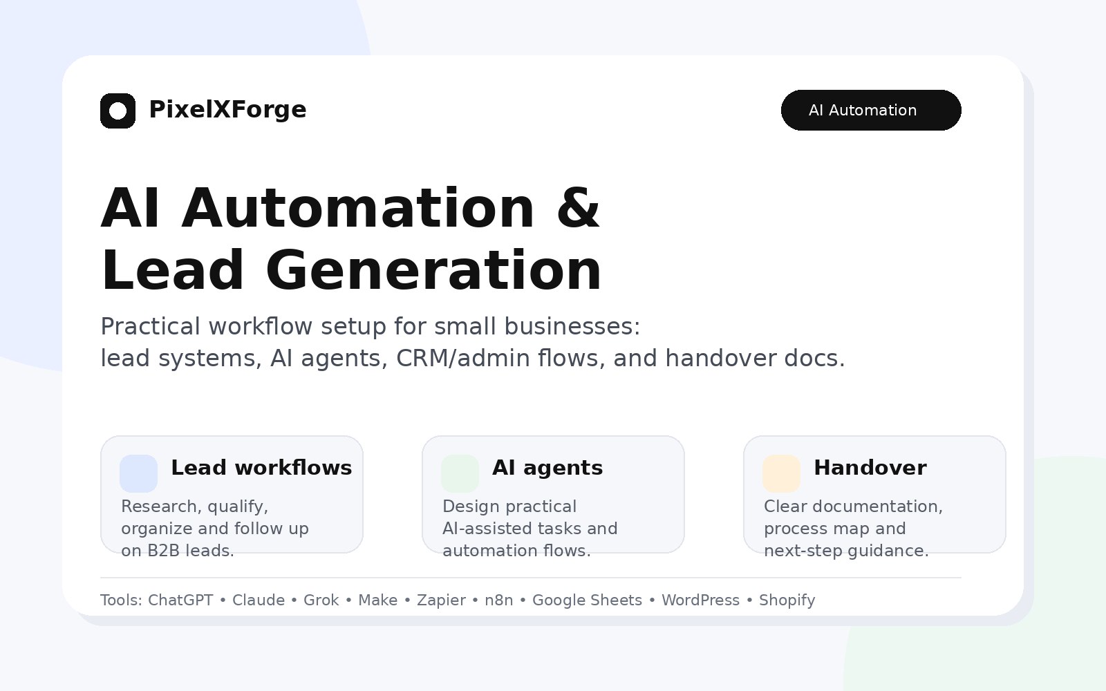 AI-Powered Lead & Workflow Automation Systems