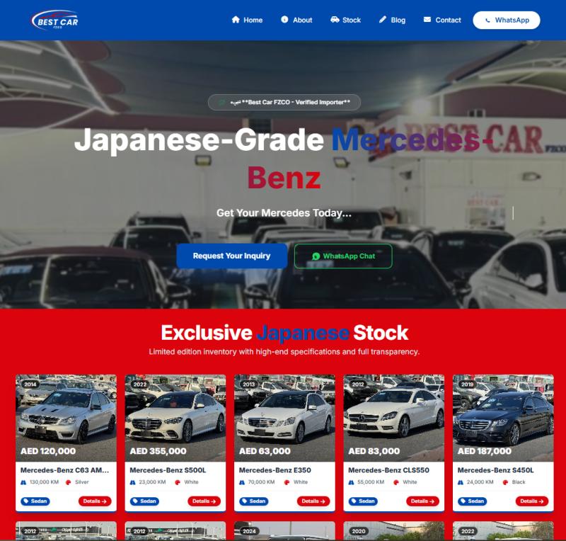 Best Car FZCO — Automotive Stock Management & AI Deal Closing Platform