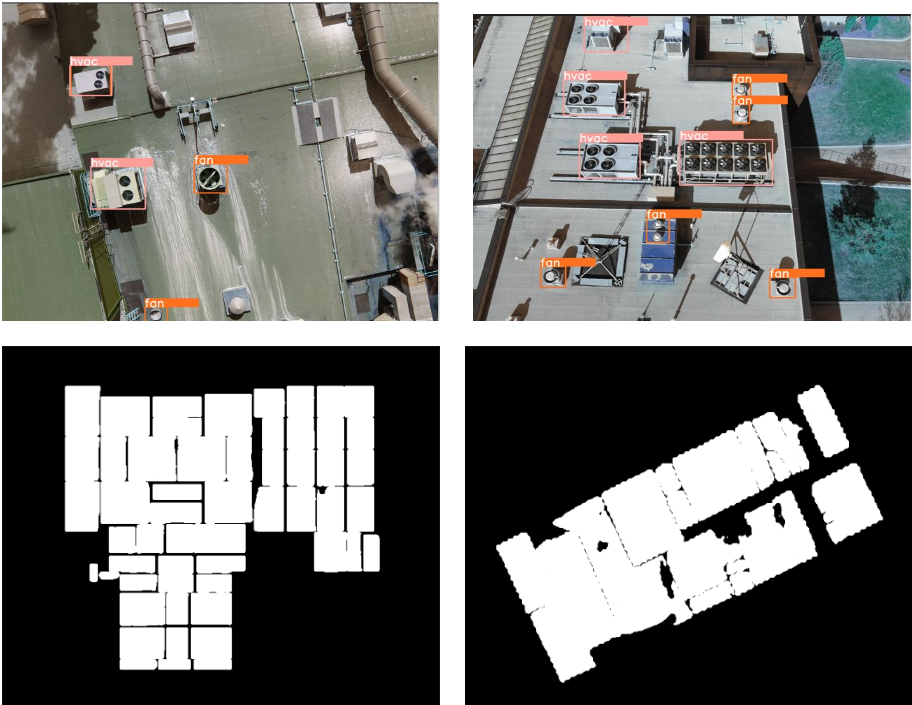 Automatic detection of roof objects and roof section estimations