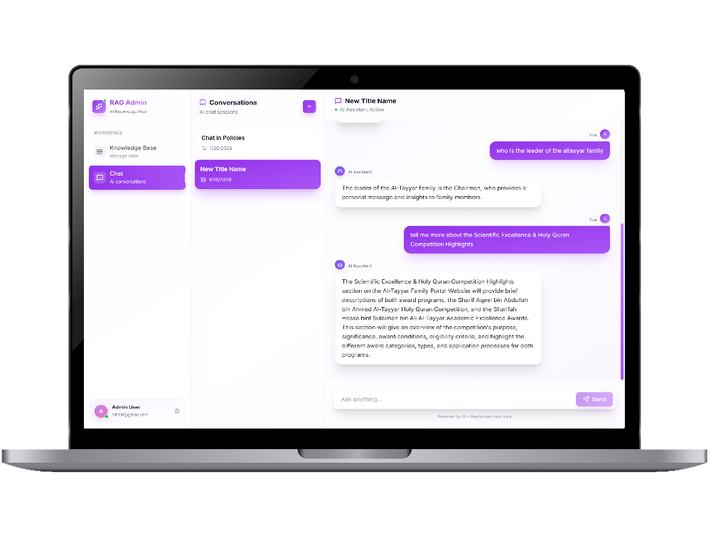 Advanced RAG-based AI Knowledge Management & Semantic Chat Platform