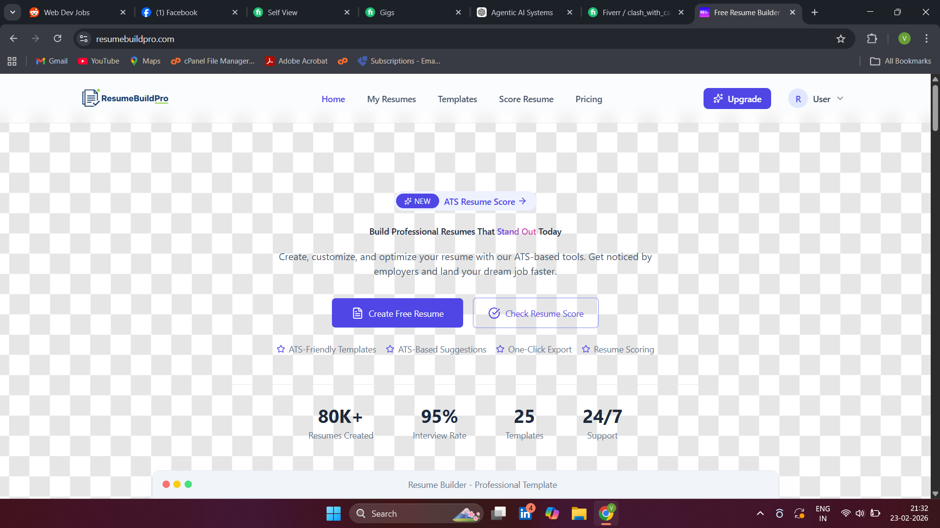Professional Resume Builder Platform