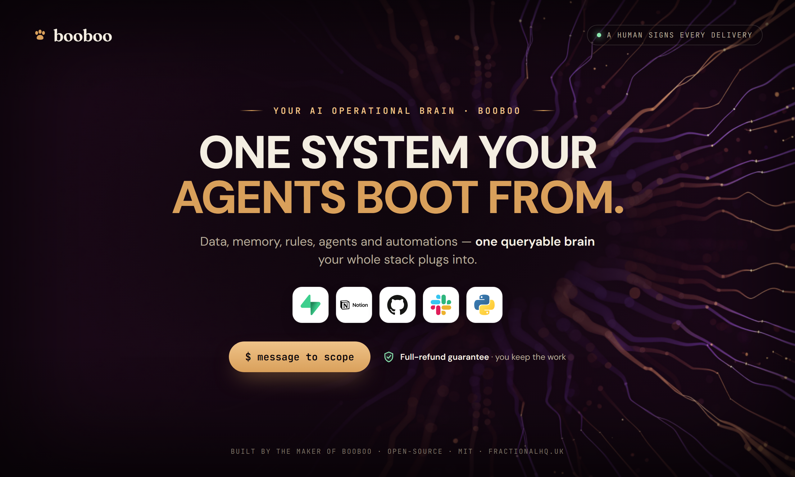 Booboo — open-source operational brain