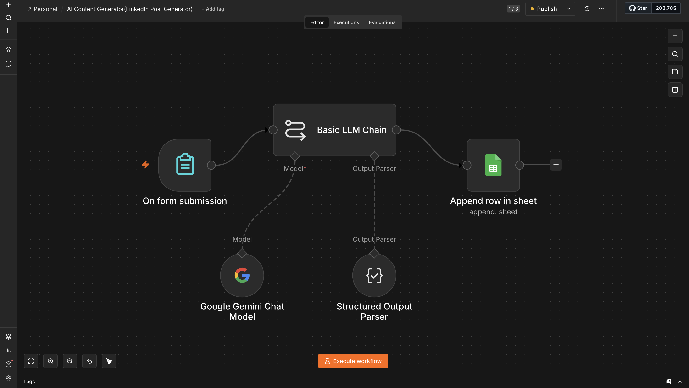 AI Content Generator — n8n, Gemini & Google Sheets