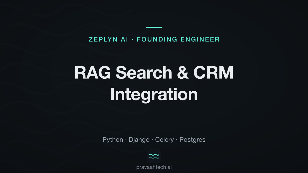 Zeplyn AI — RAG Search & CRM Integration Platform