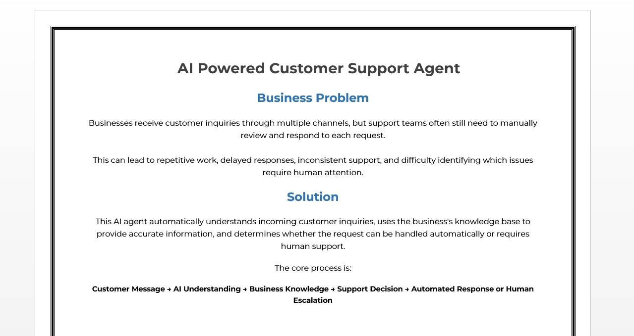 AI-Powered Customer Support Agent