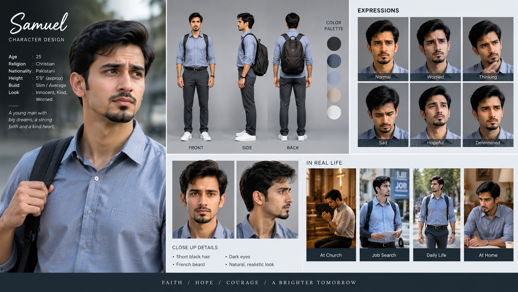 Samuel — AI Character Design Concept