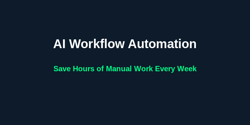 AI Workflow Automation & Process Optimization