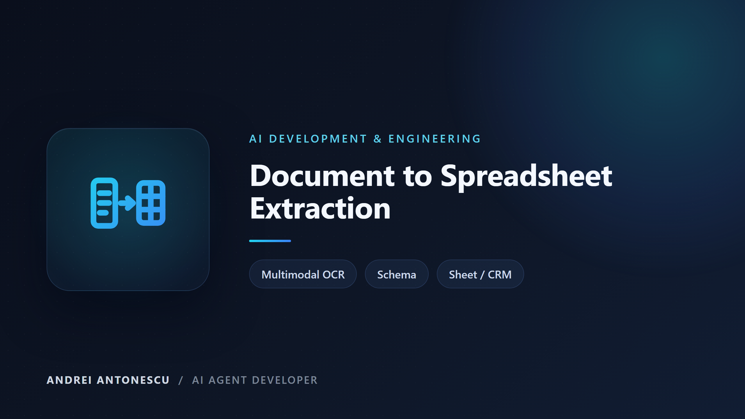 Document-to-Spreadsheet AI Extraction Pipeline