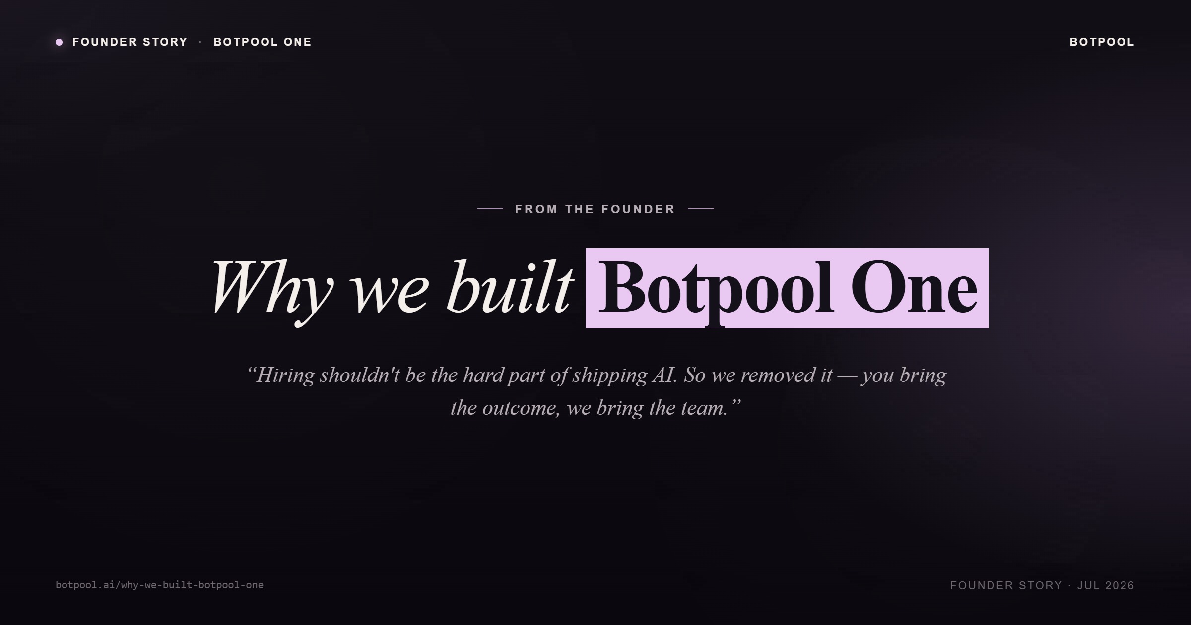 why-we-built-botpool-one