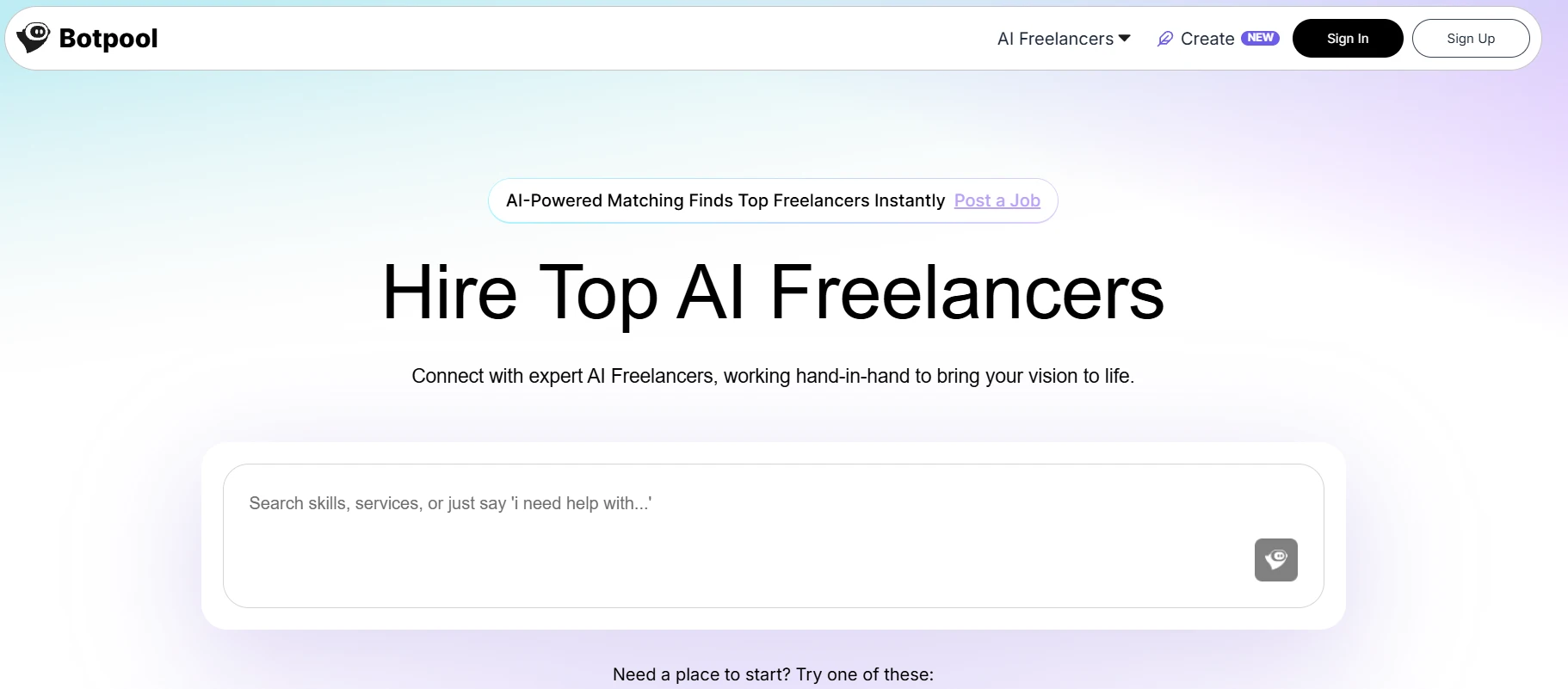 Home-page-of-botpool-ai-best-alternative-of-upwork